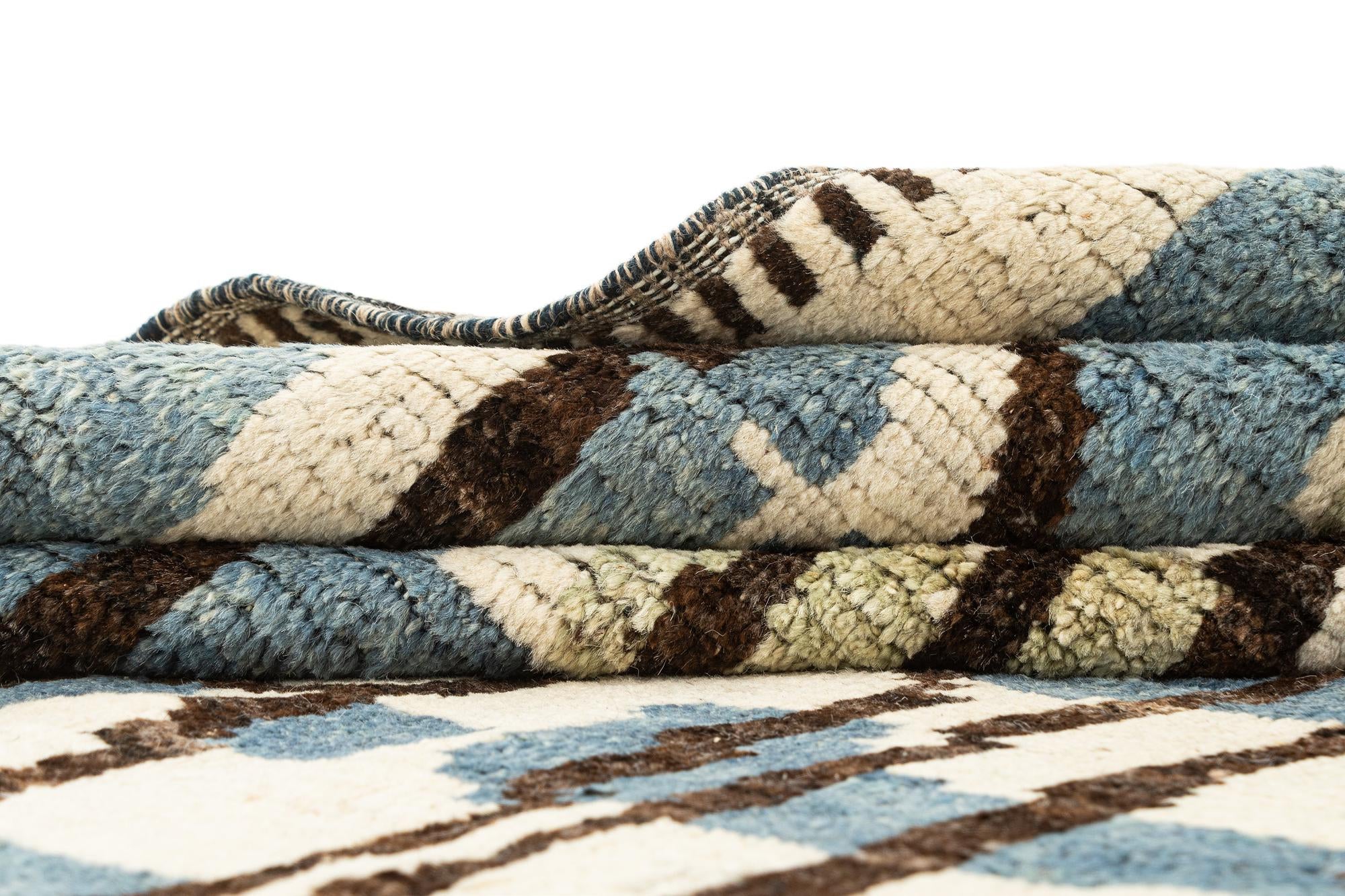 8' 1 x 10' 4 Hand Knotted Beni Marok Rug