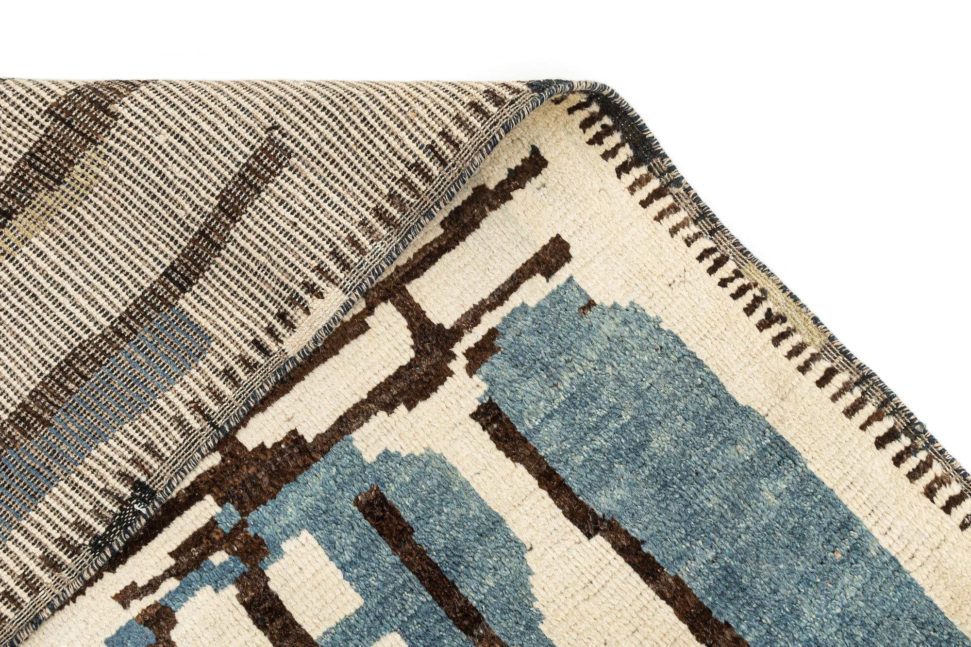 8' 1 x 10' 4 Hand Knotted Beni Marok Rug