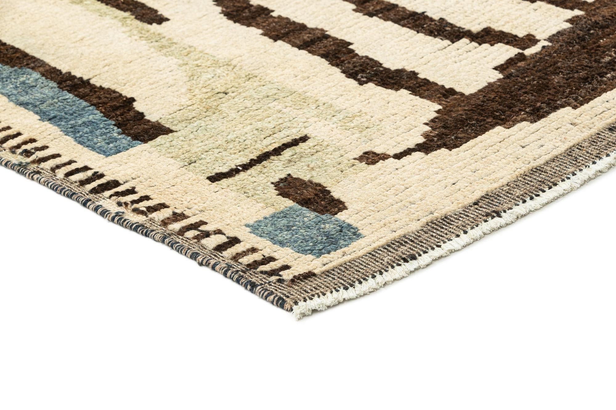 8' 1 x 10' 4 Hand Knotted Beni Marok Rug