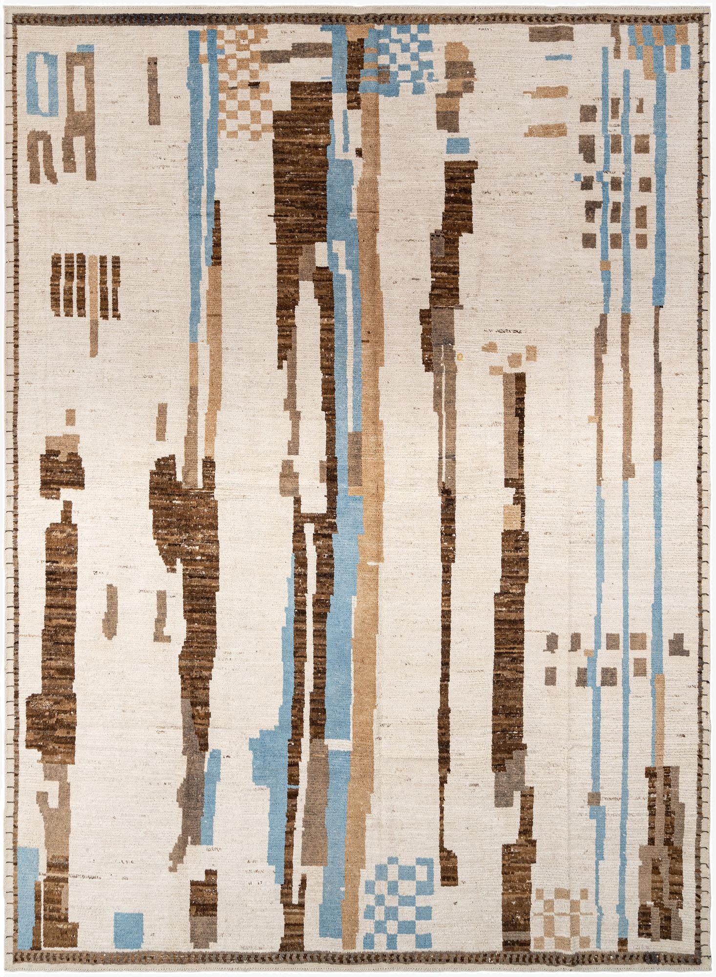 9' 11 x 13' 7  Hand Knotted Beni Marok Rug
