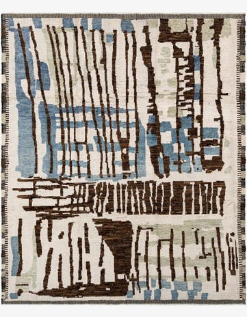 8' 4 x 10' Hand Knotted Beni Marok Rug