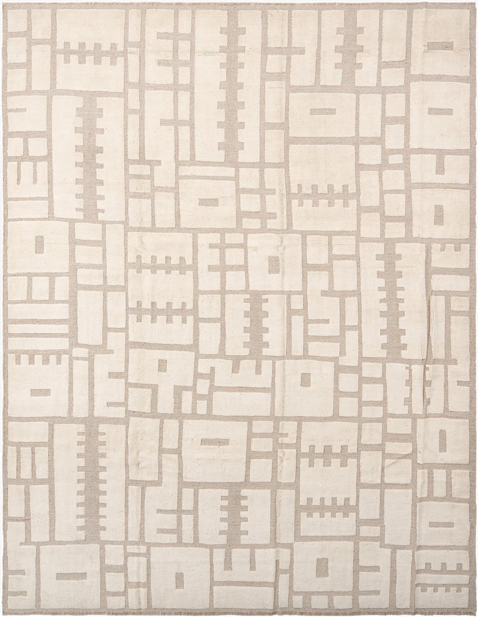 9' 5 x 12' 1  Hand Knotted Beni Marok Rug