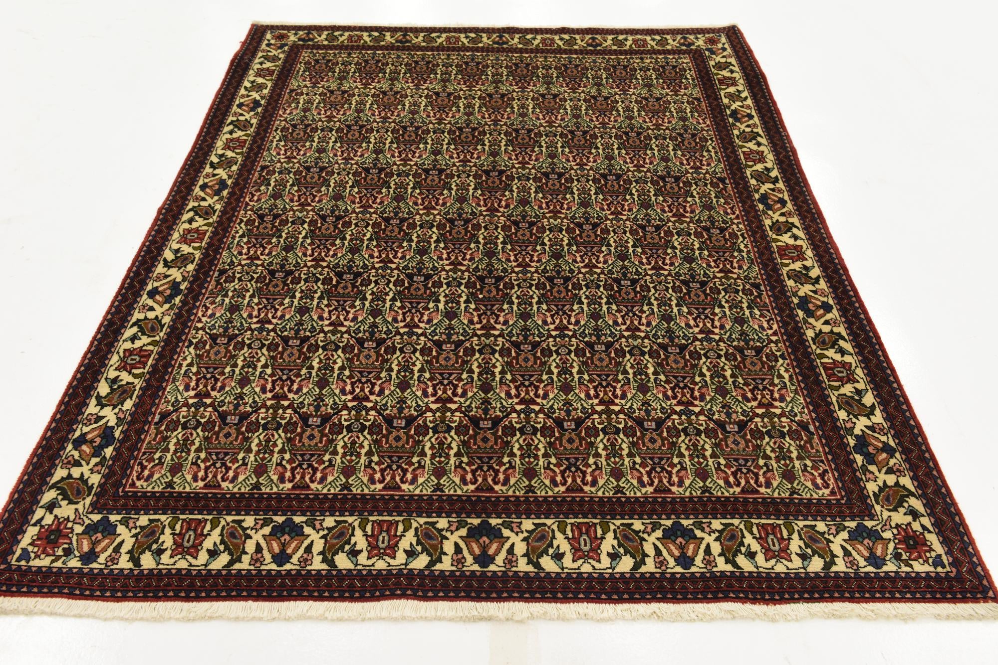 5' 2 x 6' 8 Hand Knotted Bidjar Persian Rug