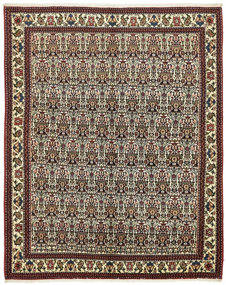 Detail image of 5' 2 x 6' 8 Hand Knotted Bidjar Persian Rug