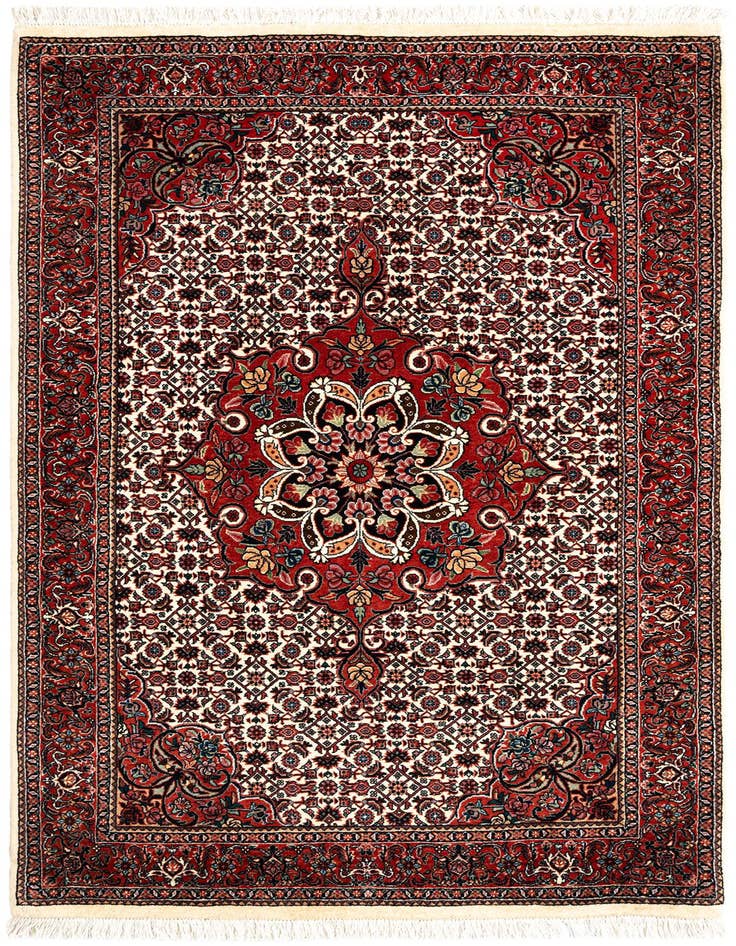 Detail image of 3' 7 x 6' 1 Bidjar With Silk Rug