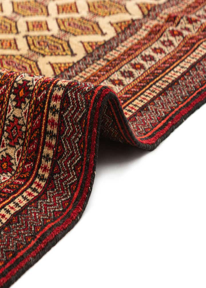 4' 3 x 6' 1 Hand Knotted Bokhara Wool Rug