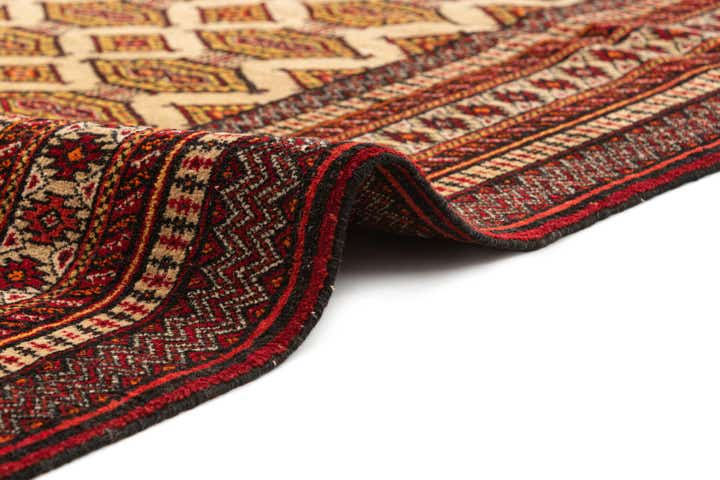 4' 3 x 6' 1 Hand Knotted Bokhara Wool Rug