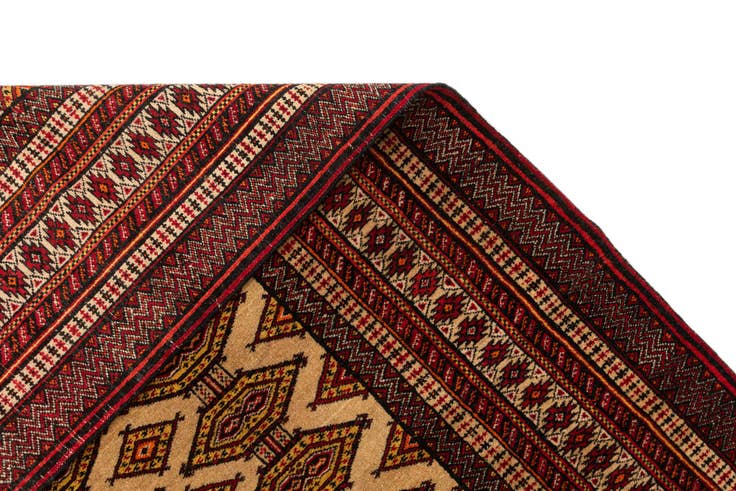 Detail image of 4' 3 x 6' 1 Hand Knotted Bokhara Wool Rug