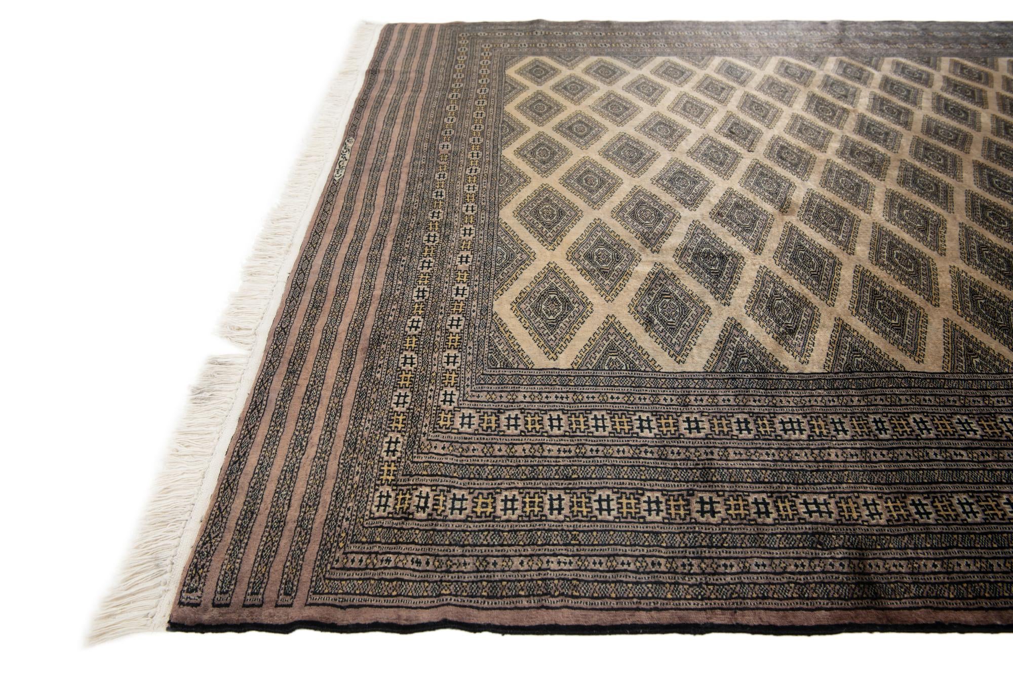 6' 4 x 8' 4 Hand Knotted Bokhara Oriental Wool Rug