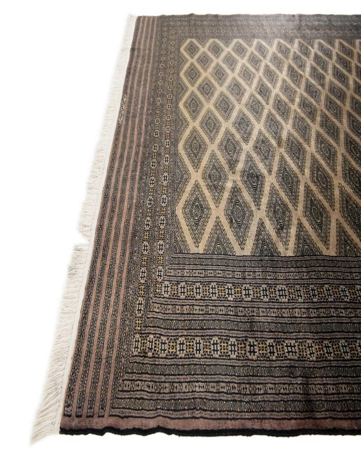 Detail image of 6' 4 x 8' 4 Hand Knotted Bokhara Oriental Wool Rug