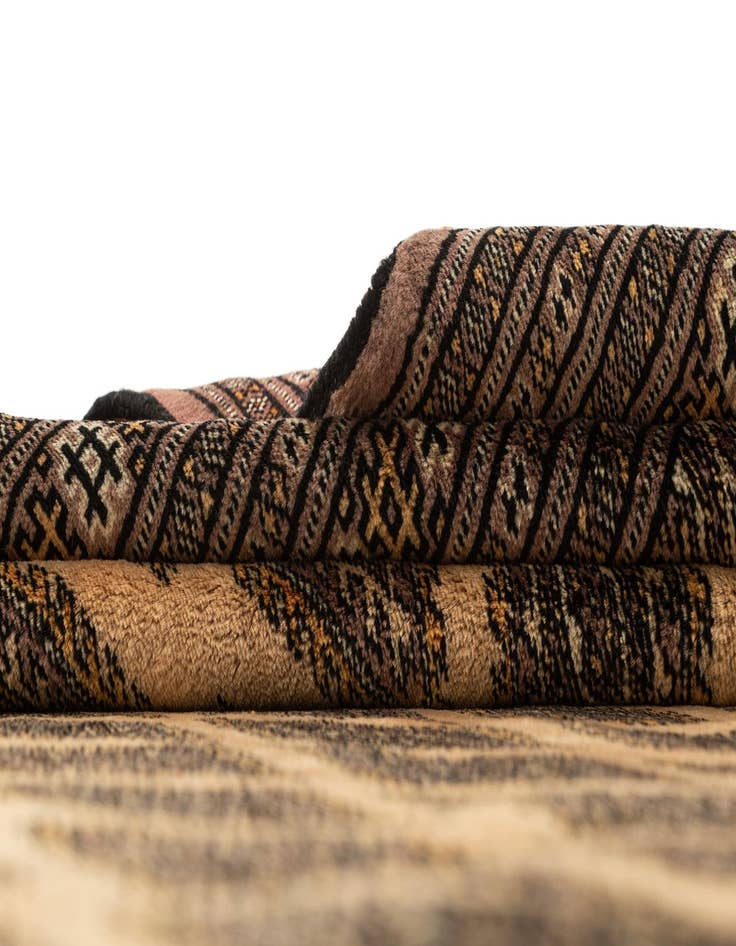 Detail image of 6' 4 x 8' 4  Hand Knotted Bokhara Oriental Wool Rug