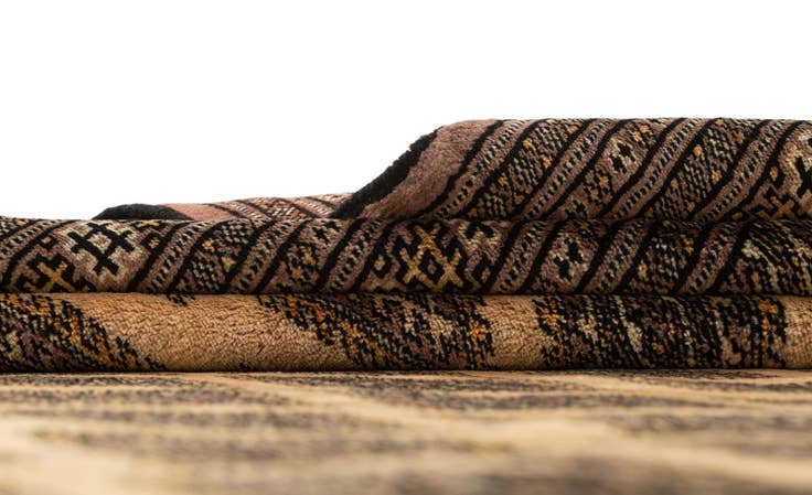 Detail image of 6' 4 x 8' 4 Hand Knotted Bokhara Oriental Wool Rug