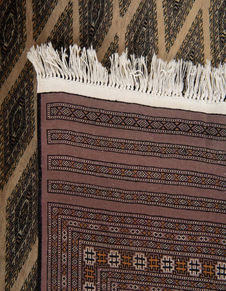 Detail image of 6' 4 x 8' 4  Hand Knotted Bokhara Oriental Wool Rug