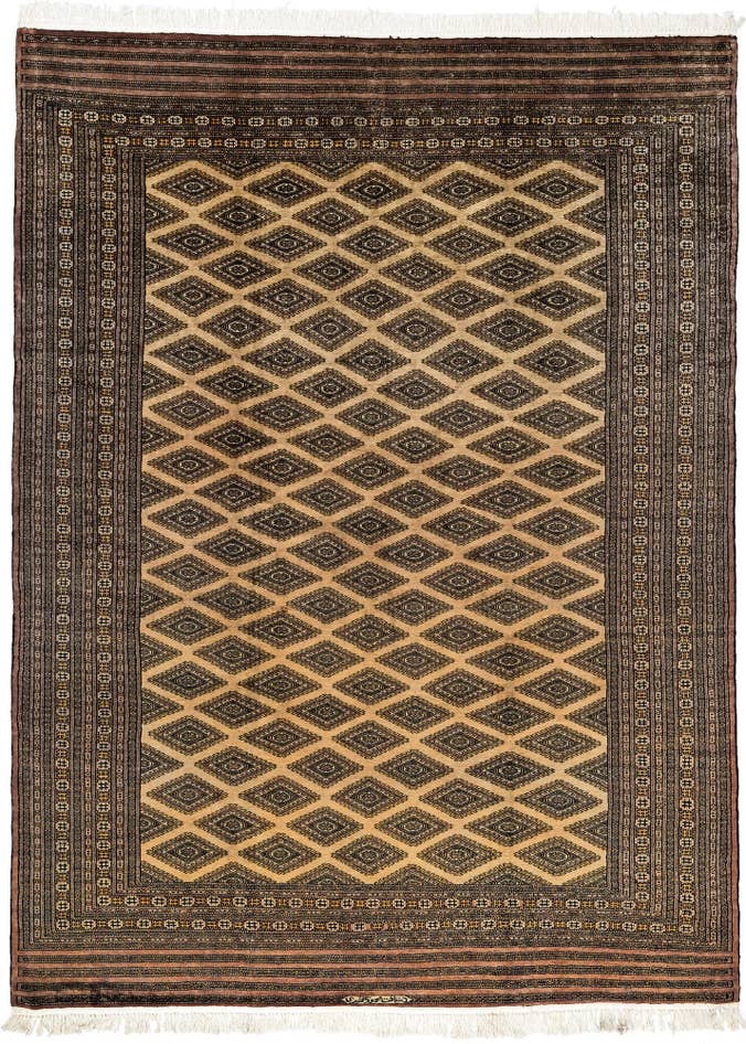 Detail image of 6' 4 x 8' 4 Hand Knotted Bokhara Oriental Wool Rug