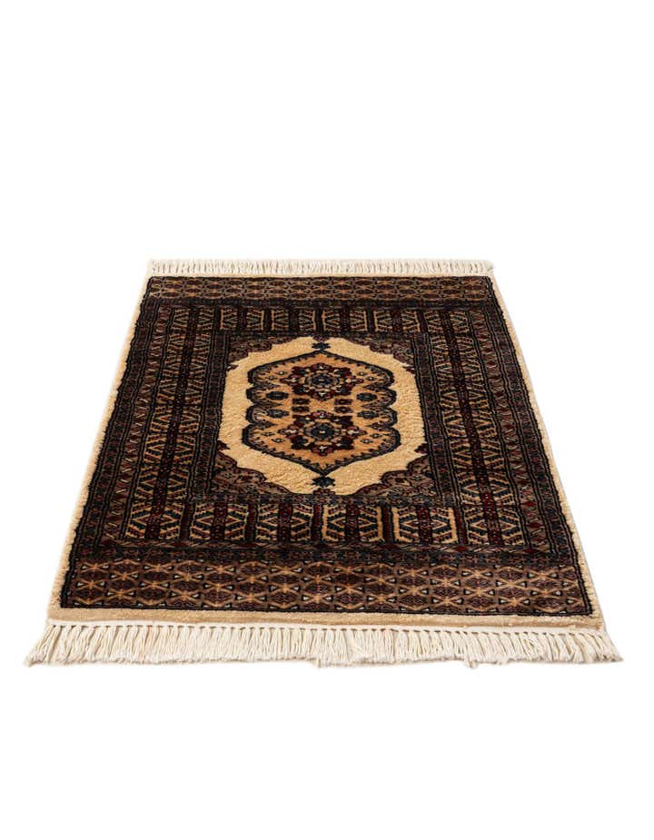 2' 6 x 4' Hand Knotted Bokhara Oriental Wool Rug