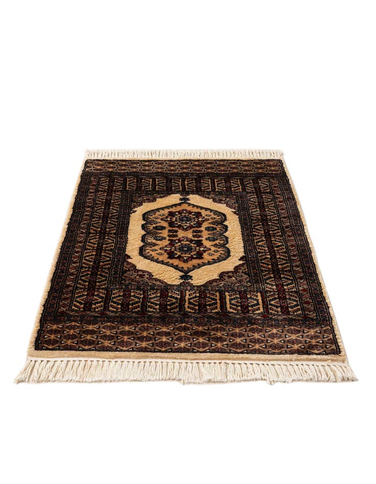 Detail image of 2' 6 x 4' Hand Knotted Bokhara Oriental Wool Rug