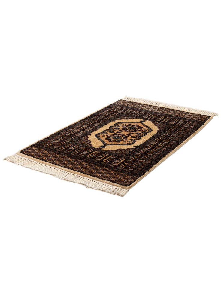 Detail image of 2' 6 x 4'  Hand Knotted Bokhara Oriental Wool Rug