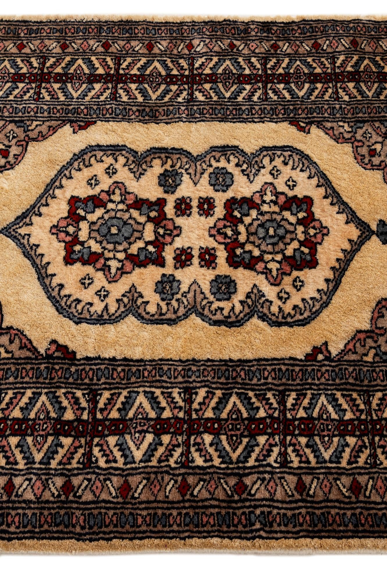 2' 6 x 4' Hand Knotted Bokhara Oriental Wool Rug