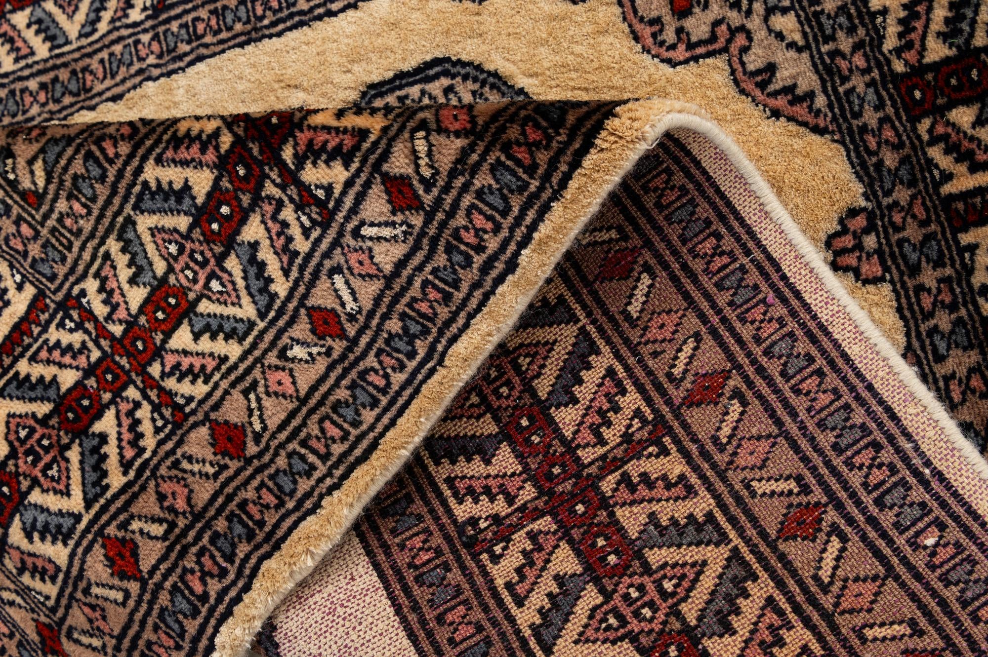 2' 6 x 4' Hand Knotted Bokhara Oriental Wool Rug