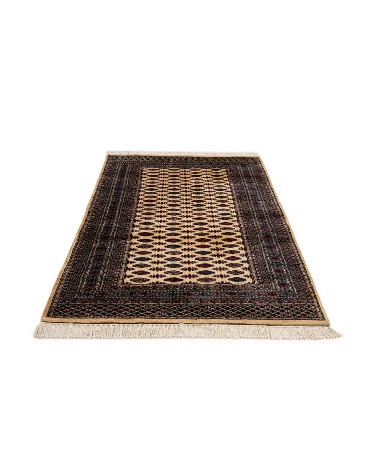Detail image of 4' 3 x 6' 1 Hand Knotted Bokhara Oriental Wool Rug