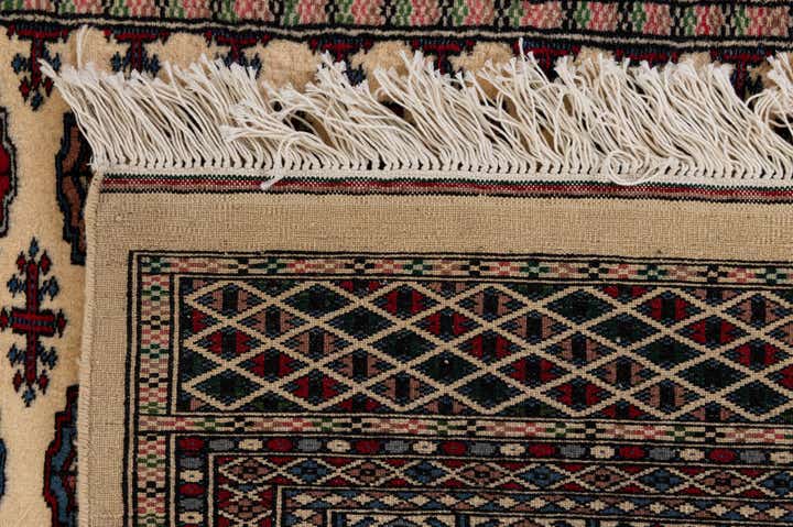 4' 3 x 6' 1 Hand Knotted Bokhara Oriental Wool Rug