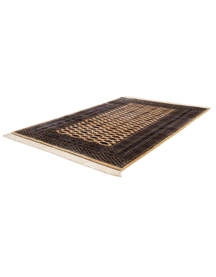 Detail image of 4' 3 x 6' 1  Hand Knotted Bokhara Oriental Wool Rug