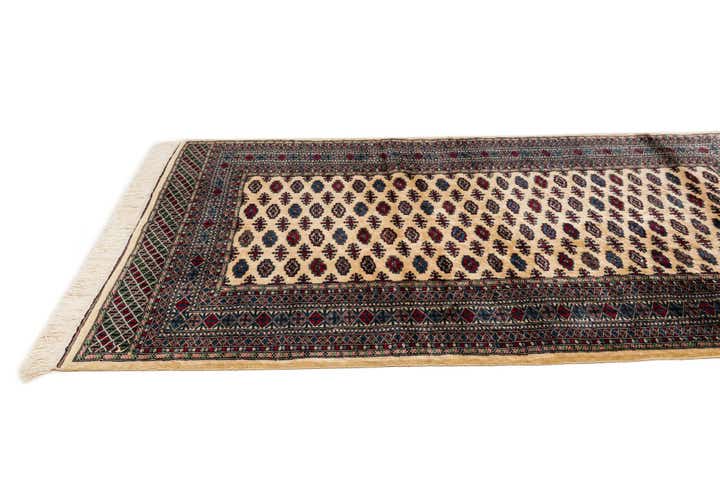 4' 3 x 6' 1 Hand Knotted Bokhara Oriental Wool Rug
