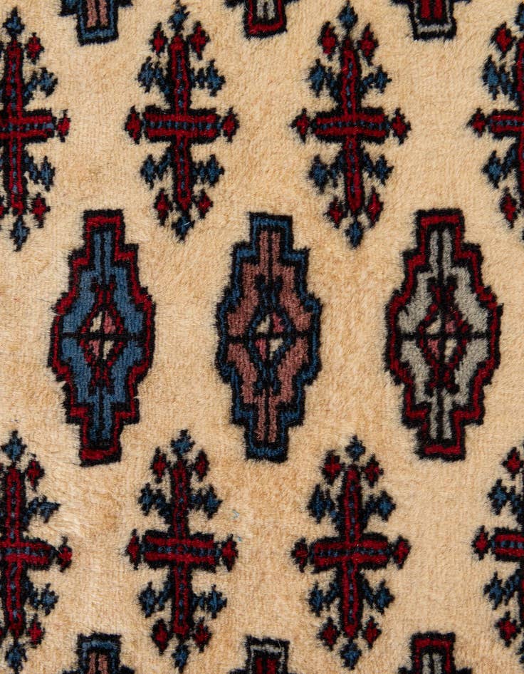 Detail image of 4' 3 x 6' 1  Hand Knotted Bokhara Oriental Wool Rug