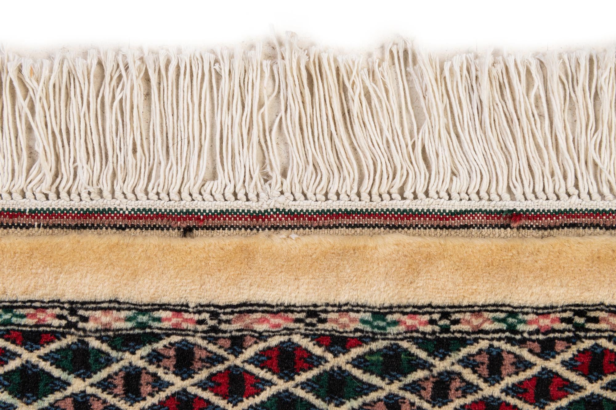 4' 3 x 6' 1 Hand Knotted Bokhara Oriental Wool Rug