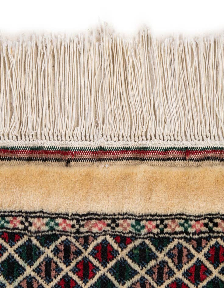 Detail image of 4' 3 x 6' 1  Hand Knotted Bokhara Oriental Wool Rug