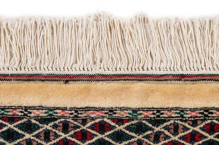 4' 3 x 6' 1 Hand Knotted Bokhara Oriental Wool Rug