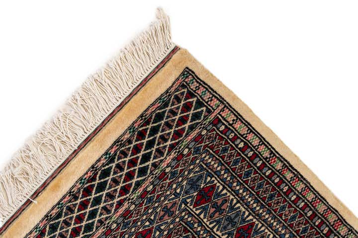 4' 3 x 6' 1 Hand Knotted Bokhara Oriental Wool Rug