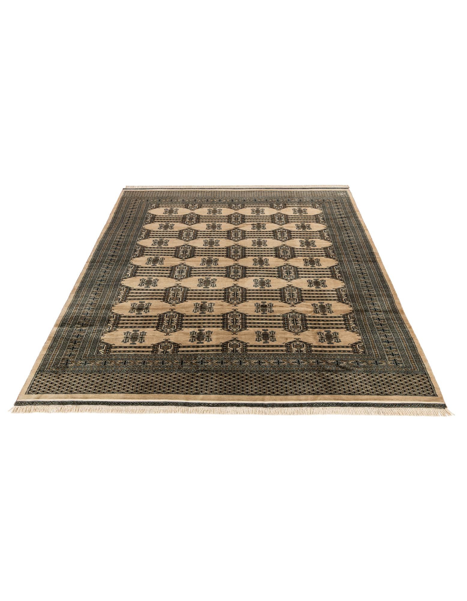7' 4 x 9' 9 Hand Knotted Bokhara Oriental Wool Rug