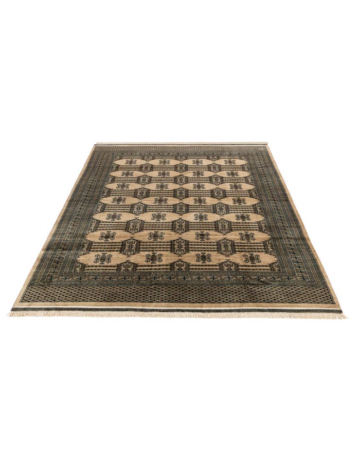 Detail image of 7' 4 x 9' 9 Hand Knotted Bokhara Oriental Wool Rug