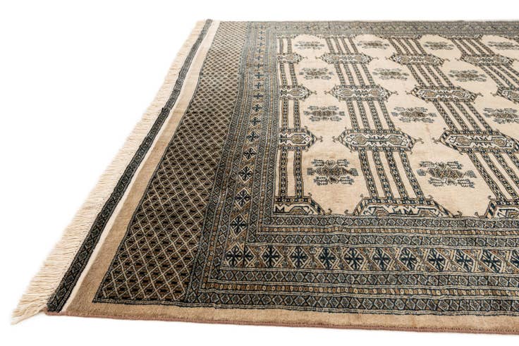 Detail image of 7' 4 x 9' 9 Hand Knotted Bokhara Oriental Wool Rug