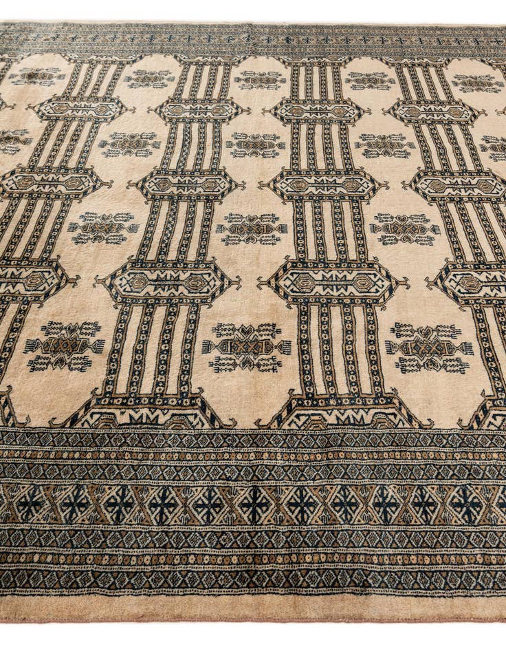 Detail image of 7' 4 x 9' 9 Hand Knotted Bokhara Oriental Wool Rug