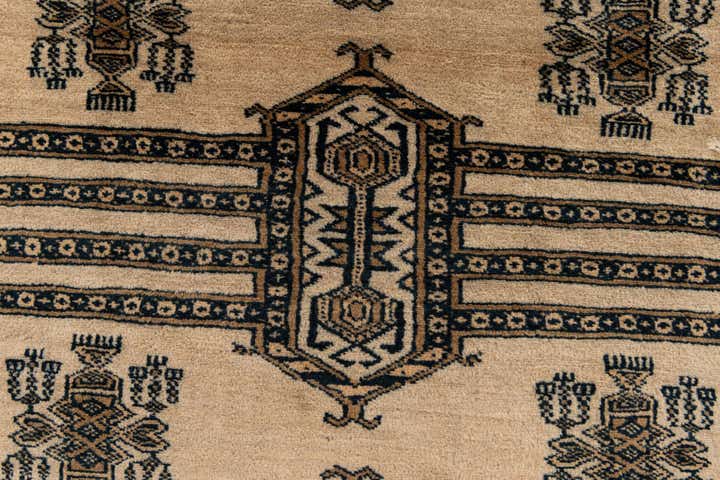 7' 4 x 9' 9 Hand Knotted Bokhara Oriental Wool Rug