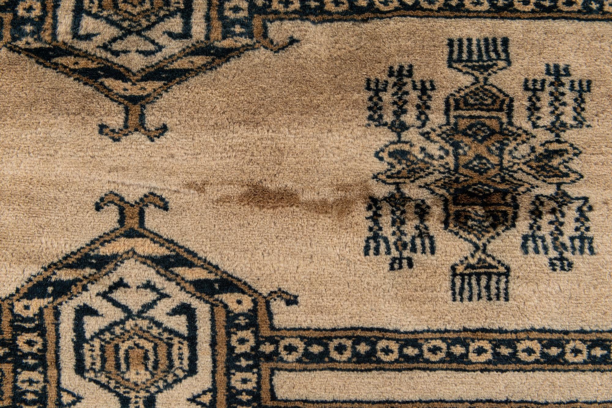 7' 4 x 9' 9 Hand Knotted Bokhara Oriental Wool Rug