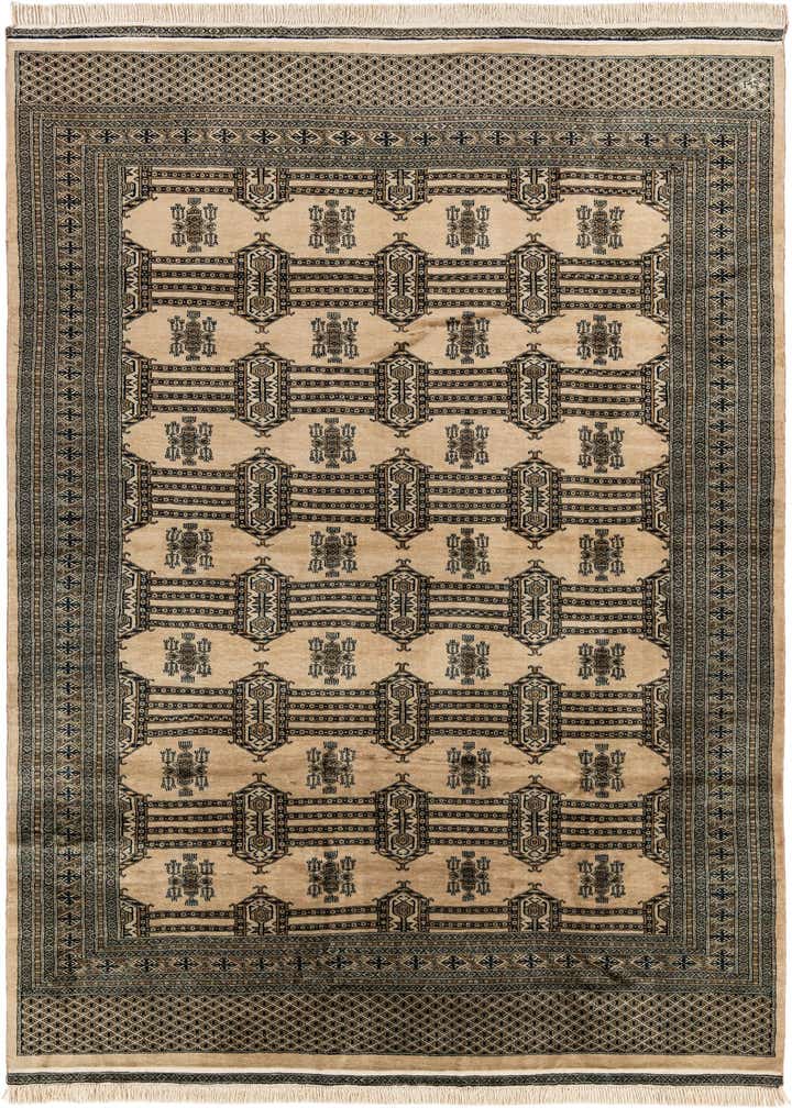 7' 4 x 9' 9 Hand Knotted Bokhara Oriental Wool Rug