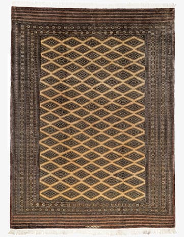 6' 4 x 8' 4 Hand Knotted Bokhara Oriental Wool Rug