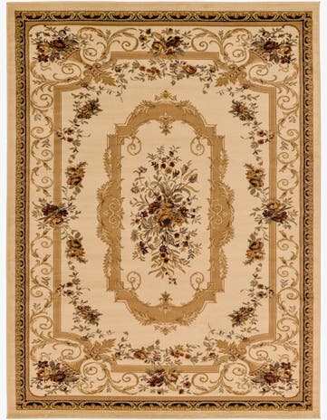 Cream Classic Aubusson Rug