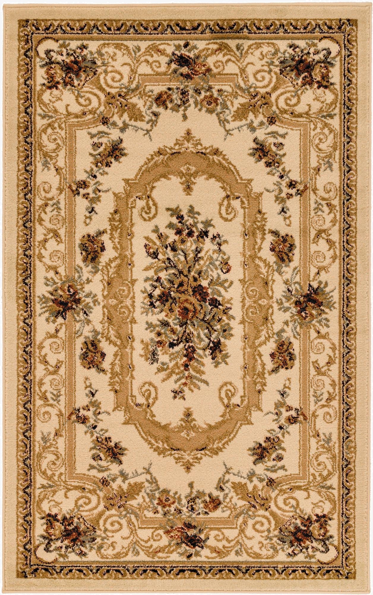 3' x 5' 3 Classic Aubusson Rug