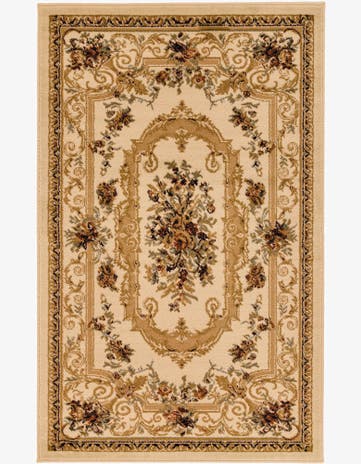 Cream Classic Aubusson Rug