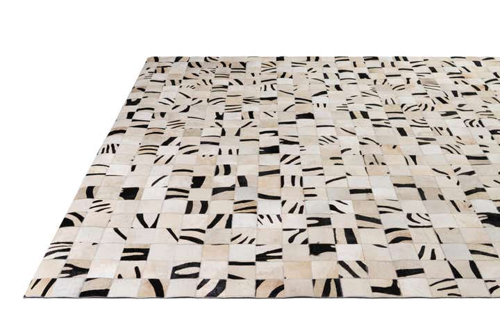 8' 11 x 9' 9 Cowhide - Patchwork Rug