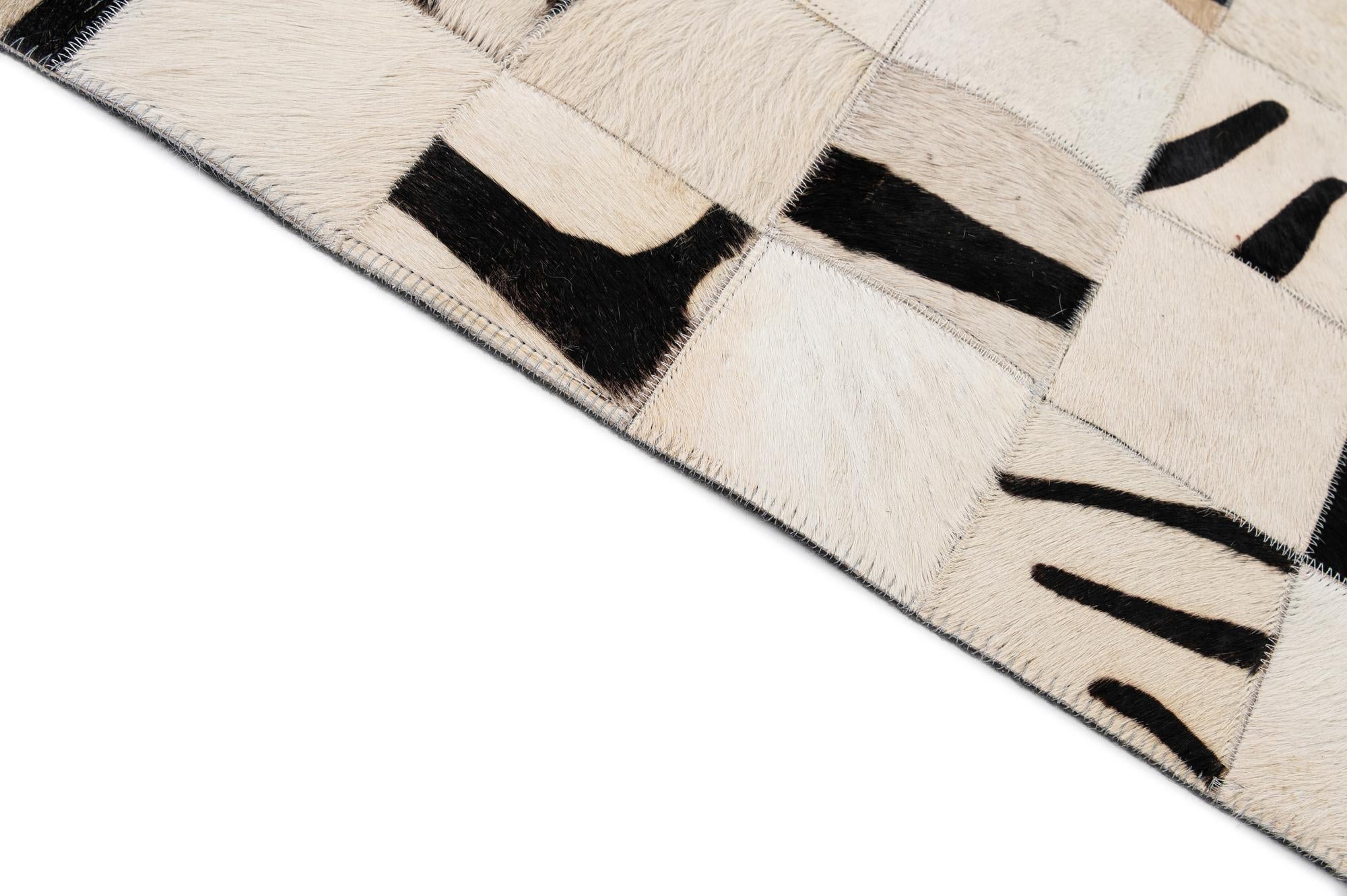 8' 11 x 9' 9 Cowhide - Patchwork Rug