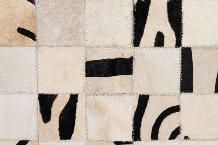 8' 11 x 9' 9 Cowhide - Patchwork Rug