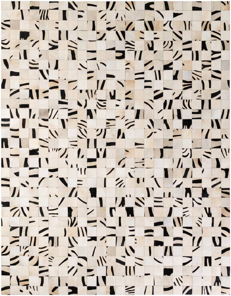 Detail image of 8' 11 x 9' 9 Cowhide - Patchwork Rug