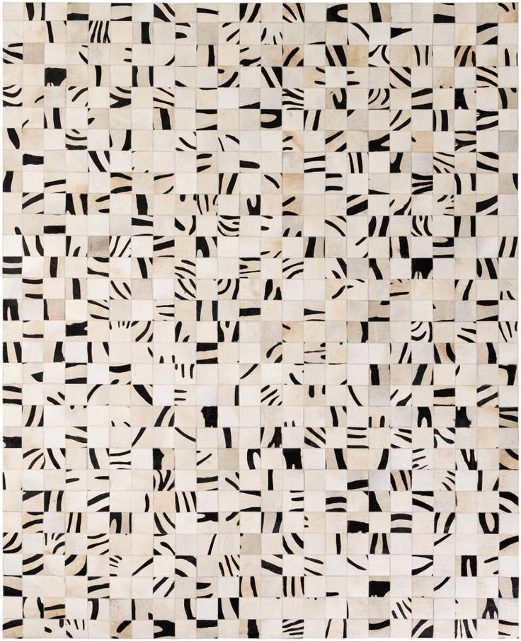 Detail image of 8' 11 x 9' 9 Cowhide - Patchwork Rug