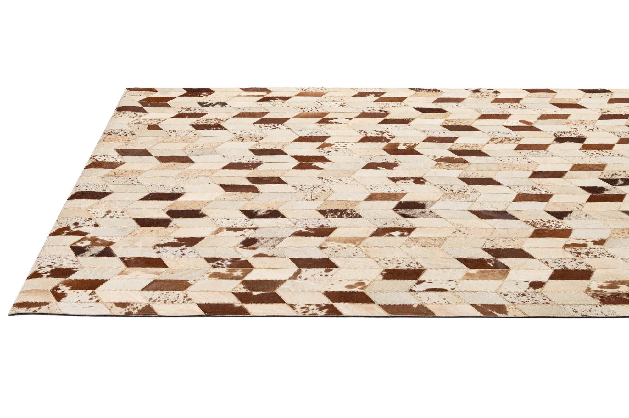5' x 8' 1 Cowhide - Patchwork Rug