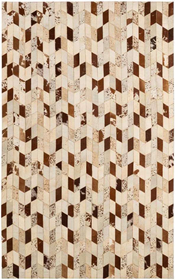 Detail image of 5' x 8' 1 Cowhide - Patchwork Rug